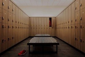 Lockers in a changing room